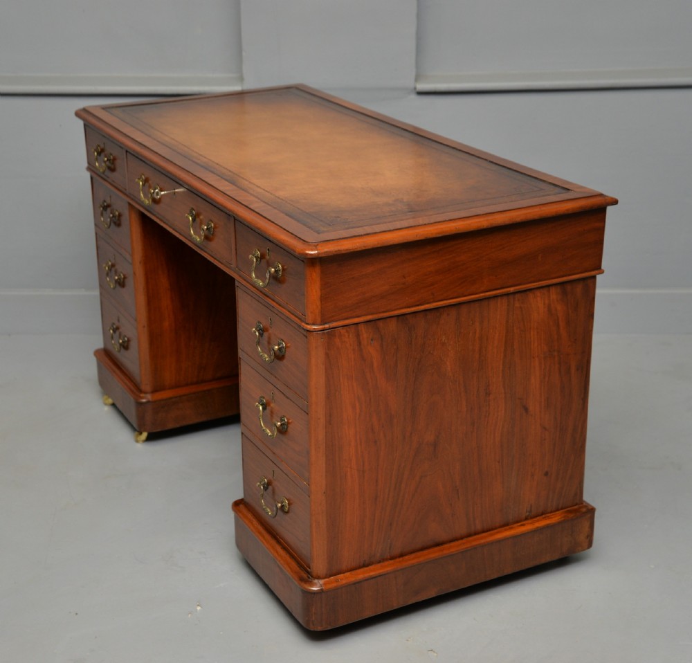 Victorian Mahogany Pedestal Desk View VII
