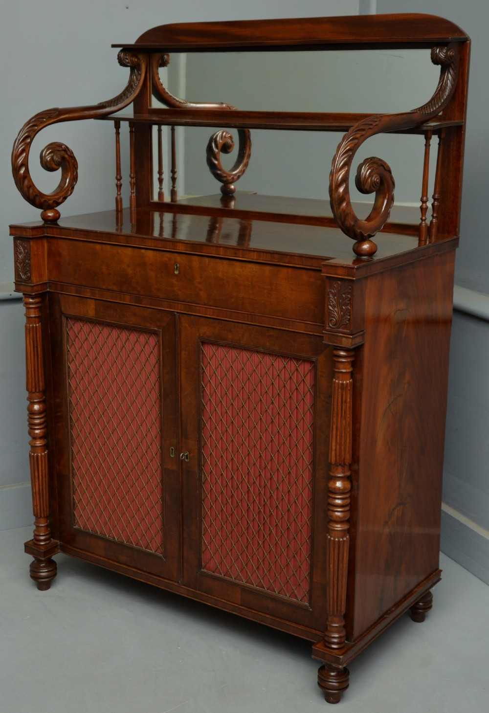 Fine Regency Mahogany Chiffonier Side Cabinet