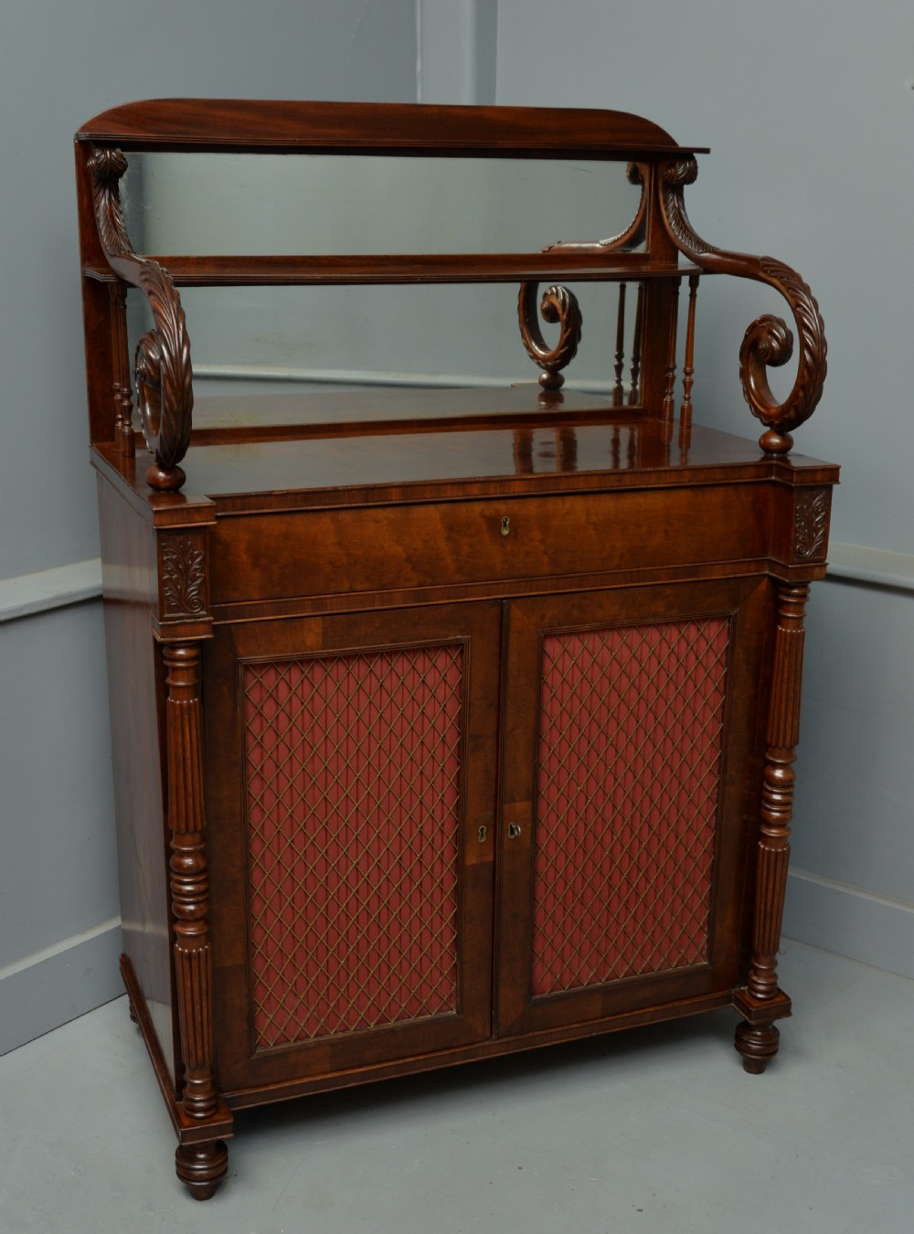 Fine Regency Mahogany Chiffonier Side Cabinet View II
