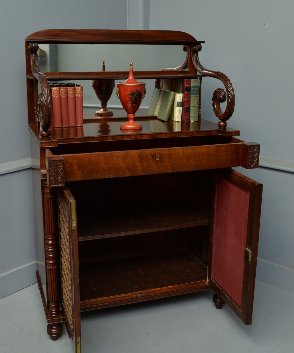 Fine Regency Mahogany Chiffonier Side Cabinet View V