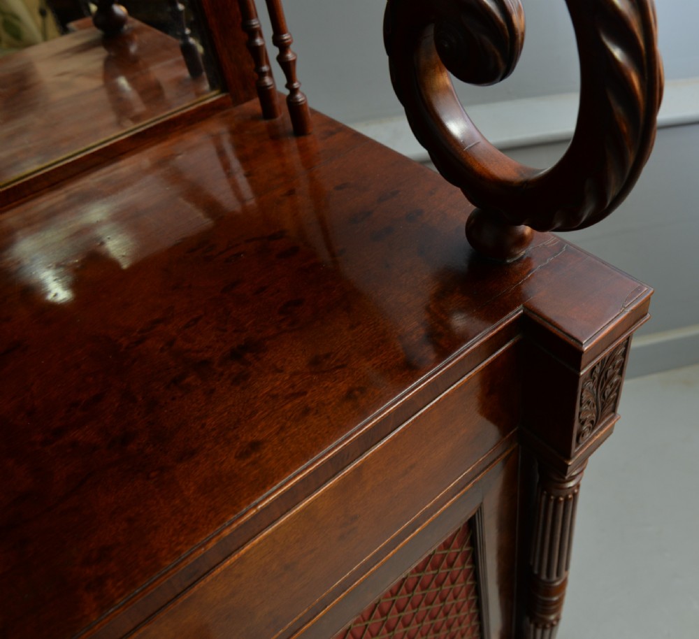 Fine Regency Mahogany Chiffonier Side Cabinet View XII