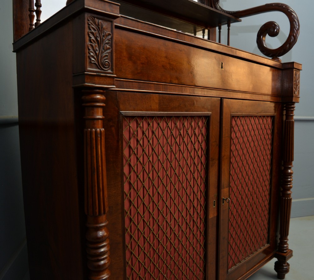 Fine Regency Mahogany Chiffonier Side Cabinet View XIV