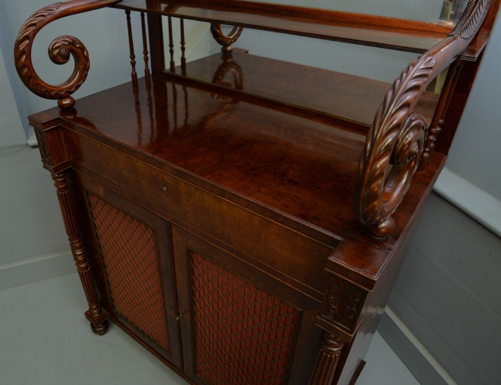 Fine Regency Mahogany Chiffonier Side Cabinet View XV