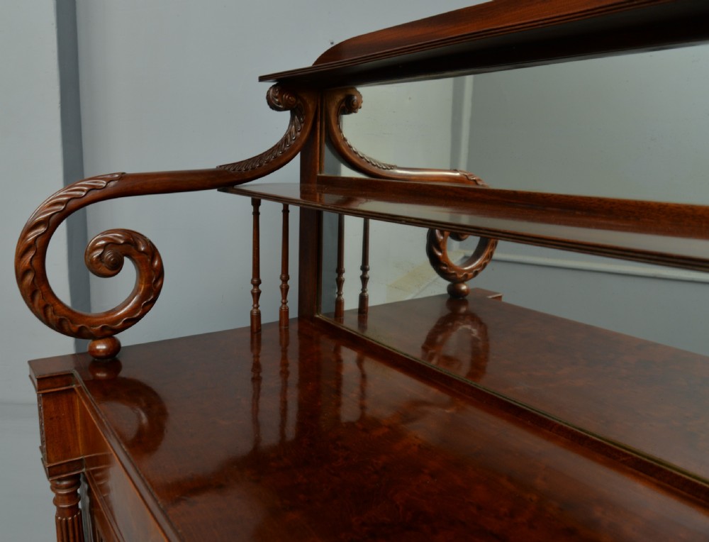 Fine Regency Mahogany Chiffonier Side Cabinet View XVI