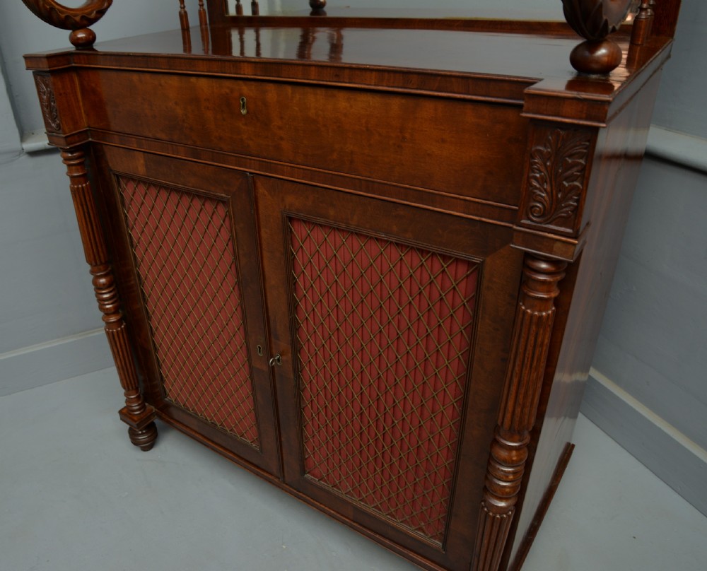 Fine Regency Mahogany Chiffonier Side Cabinet View XVII
