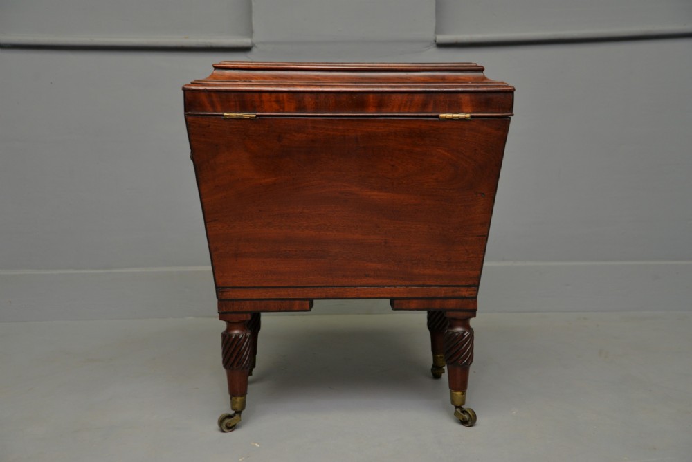 Regency Mahogany & Ebony Sarcophagus Wine Cellarette View VIII
