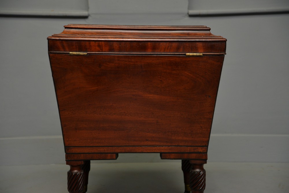 Regency Mahogany & Ebony Sarcophagus Wine Cellarette View IX