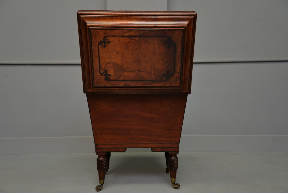 Regency Mahogany & Ebony Sarcophagus Wine Cellarette View XI