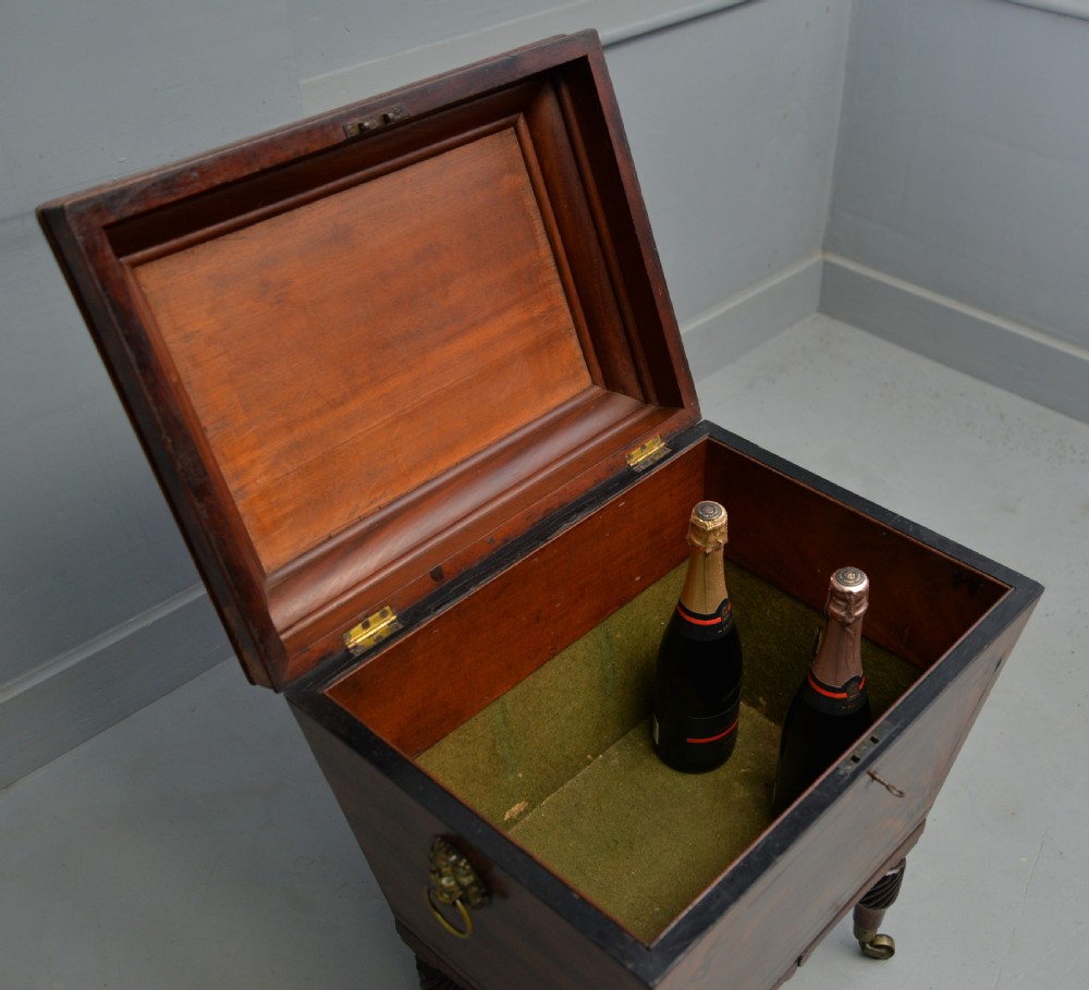 Regency Mahogany & Ebony Sarcophagus Wine Cellarette View XIX