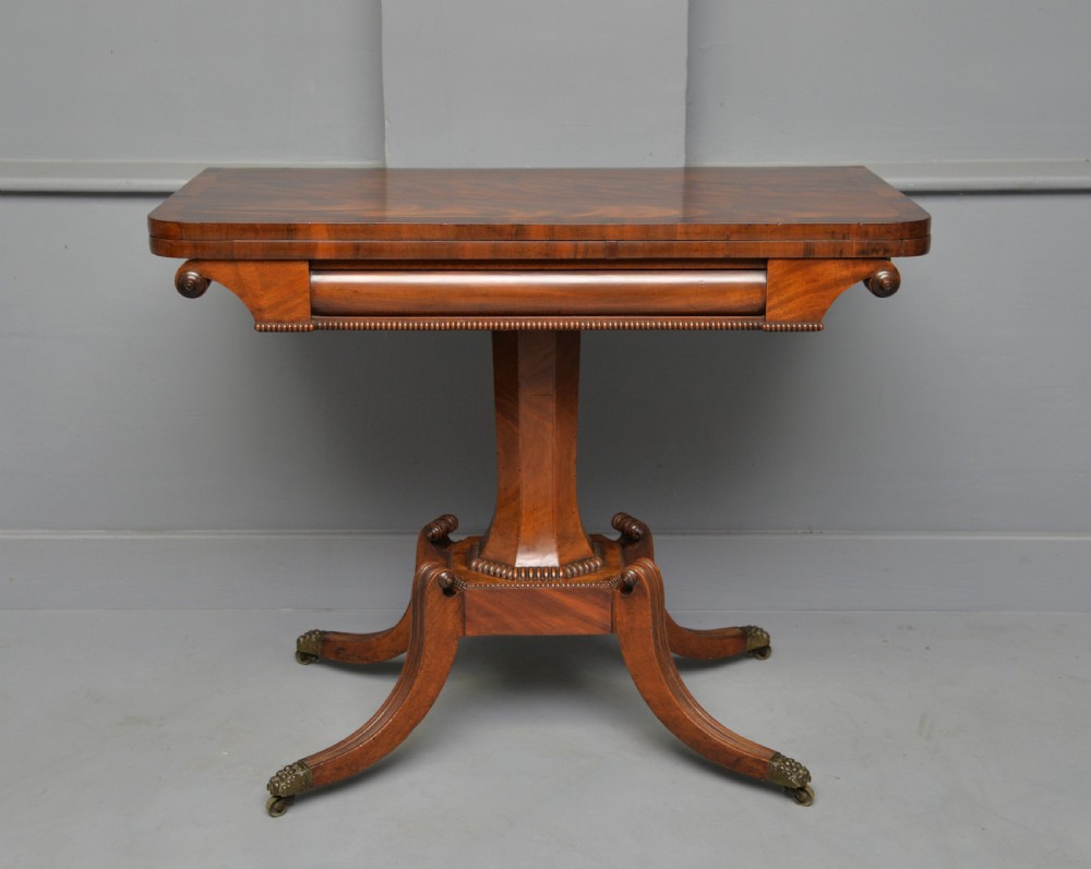 Elegant Regency Mahogany Games / Card Side Table View III