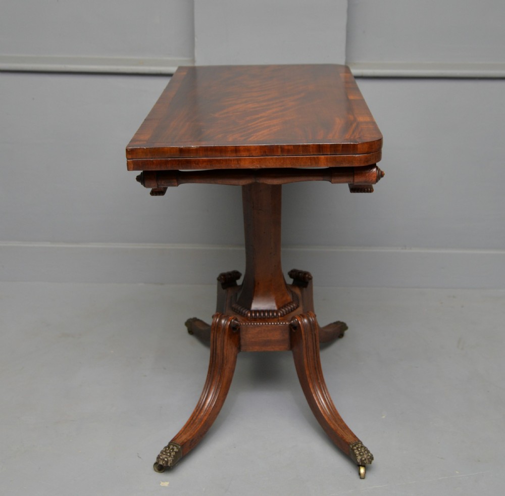 Elegant Regency Mahogany Games / Card Side Table View IX