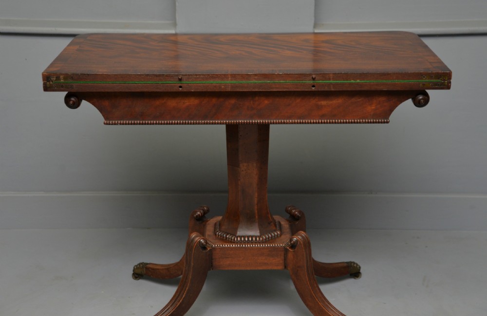 Elegant Regency Mahogany Games / Card Side Table View X