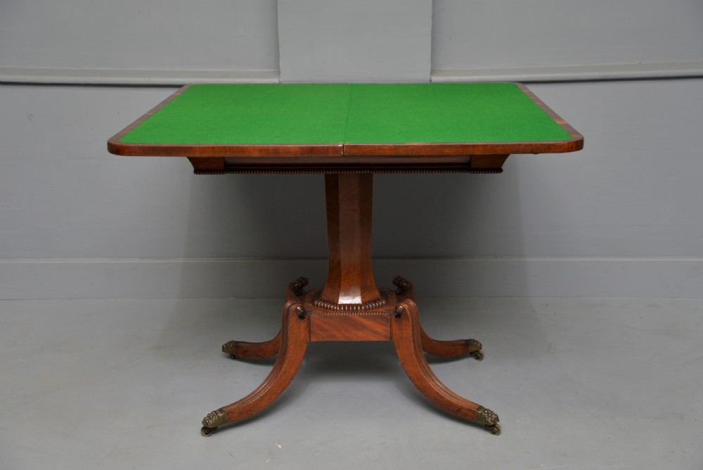 Elegant Regency Mahogany Games / Card Side Table View XIV