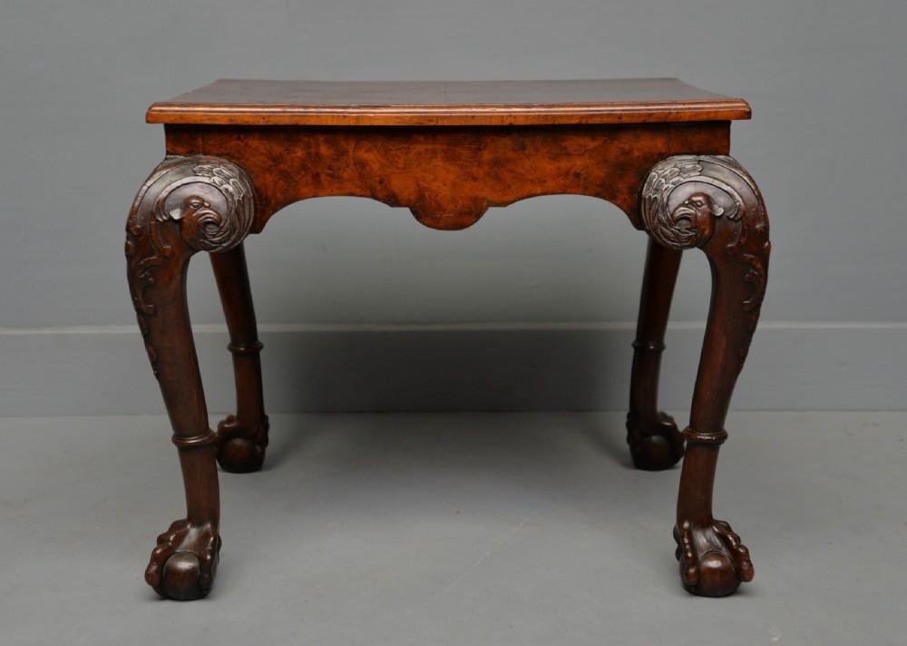 Antique 1920`s Burr Walnut Side / Coffee Table View II