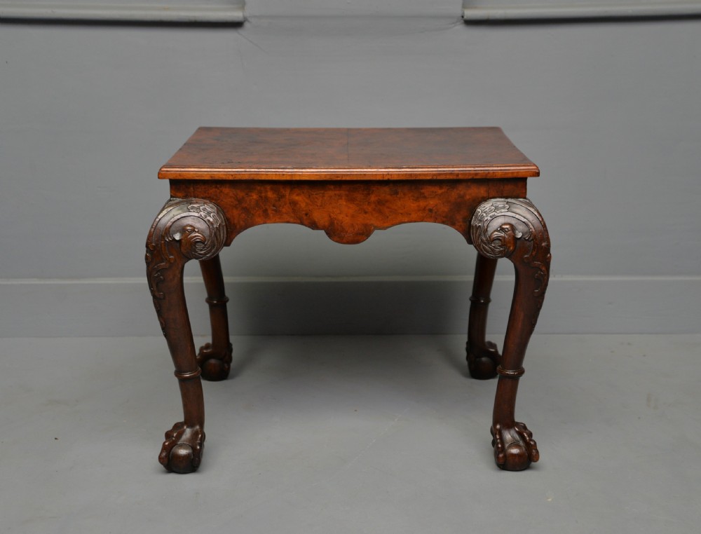 Antique 1920`s Burr Walnut Side / Coffee Table View IV