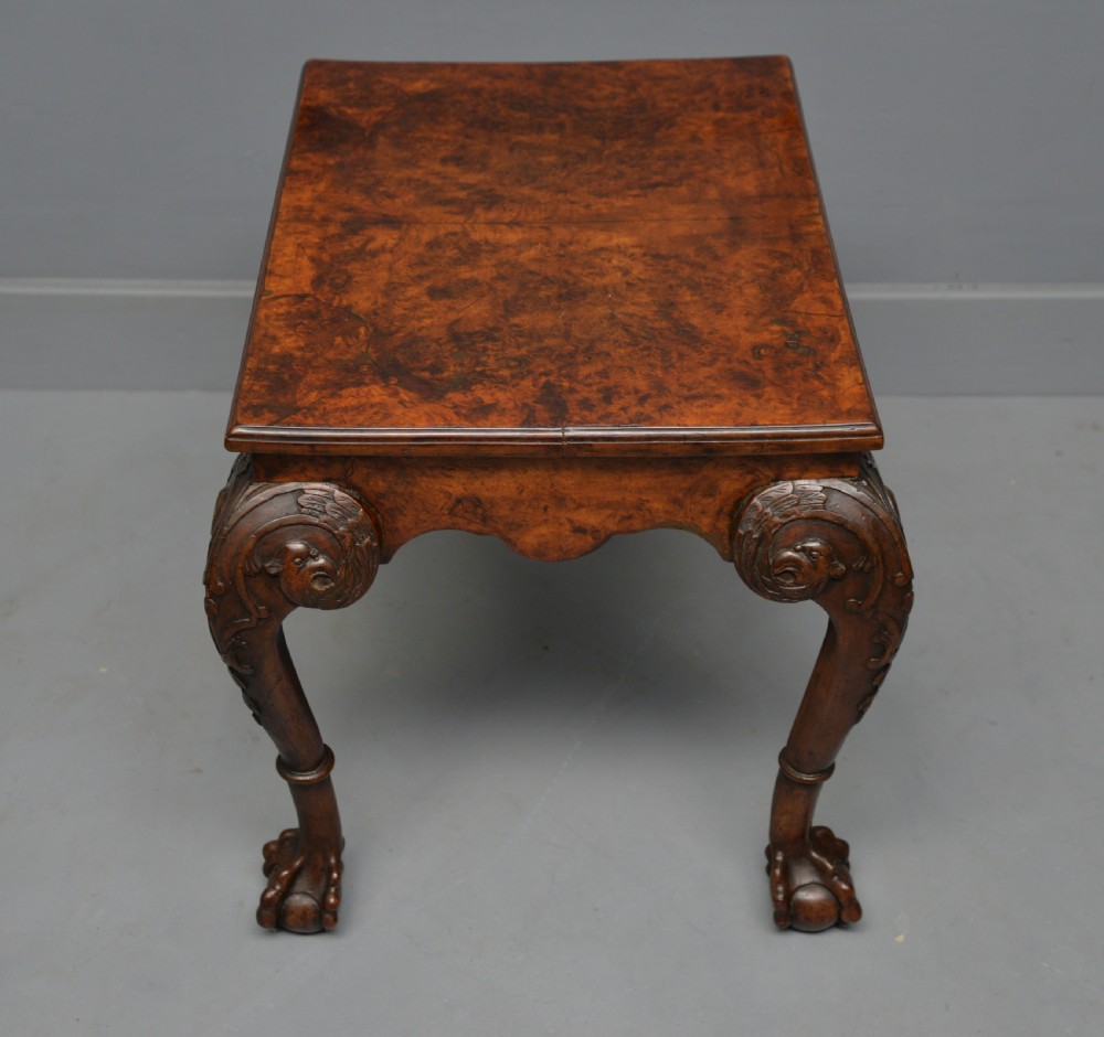 Antique 1920`s Burr Walnut Side / Coffee Table View XI