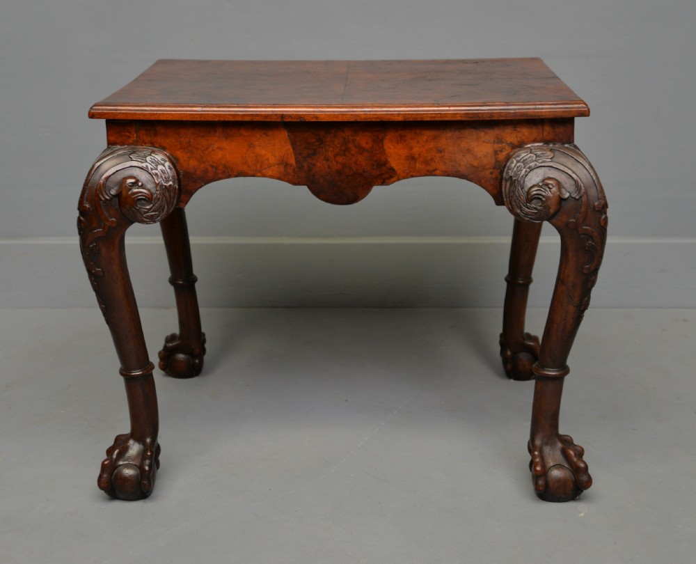 Antique 1920`s Burr Walnut Side / Coffee Table View XII