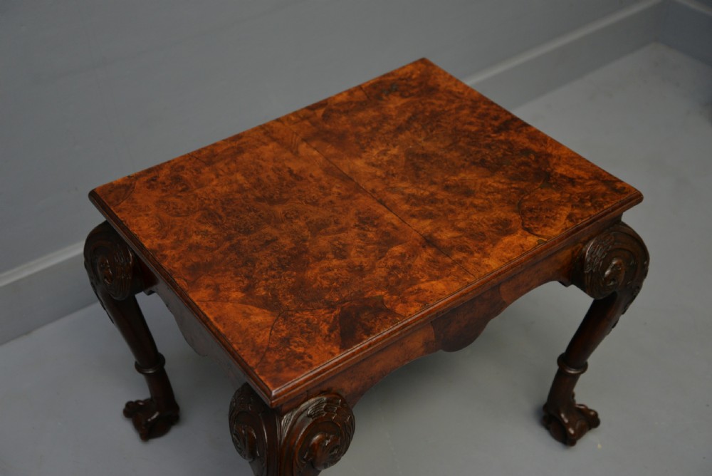 Antique 1920`s Burr Walnut Side / Coffee Table View XIII