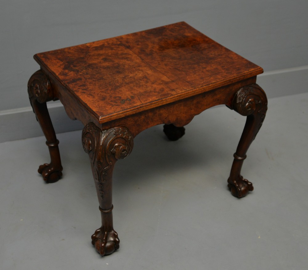 Antique 1920`s Burr Walnut Side / Coffee Table View XVI
