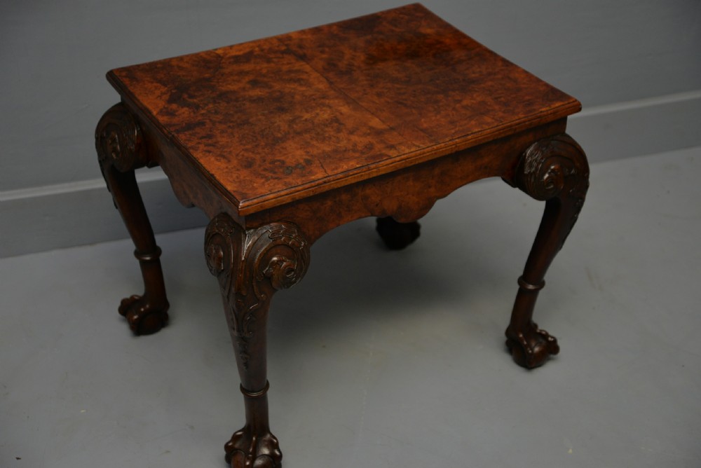 Antique 1920`s Burr Walnut Side / Coffee Table View XVII