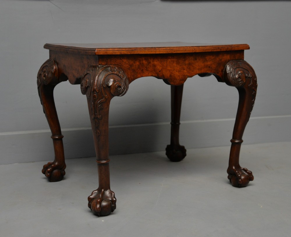 Antique 1920`s Burr Walnut Side / Coffee Table View XIX