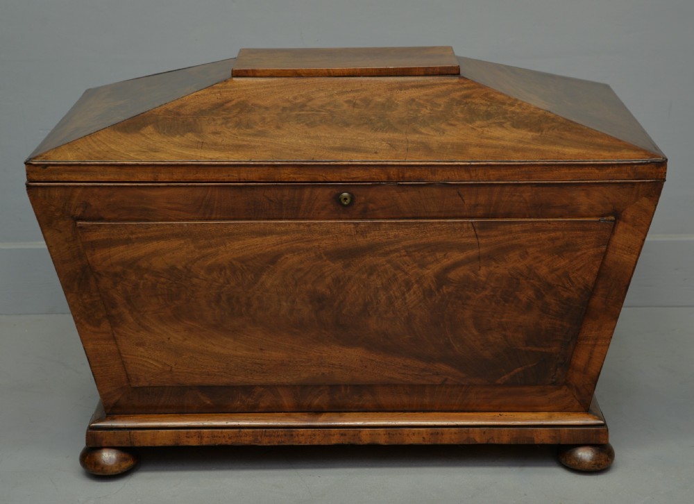 Large Regency Sarcophagus Mahogany Wine Cellarette