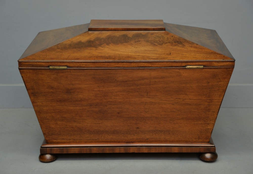 Large Regency Sarcophagus Mahogany Wine Cellarette View VII