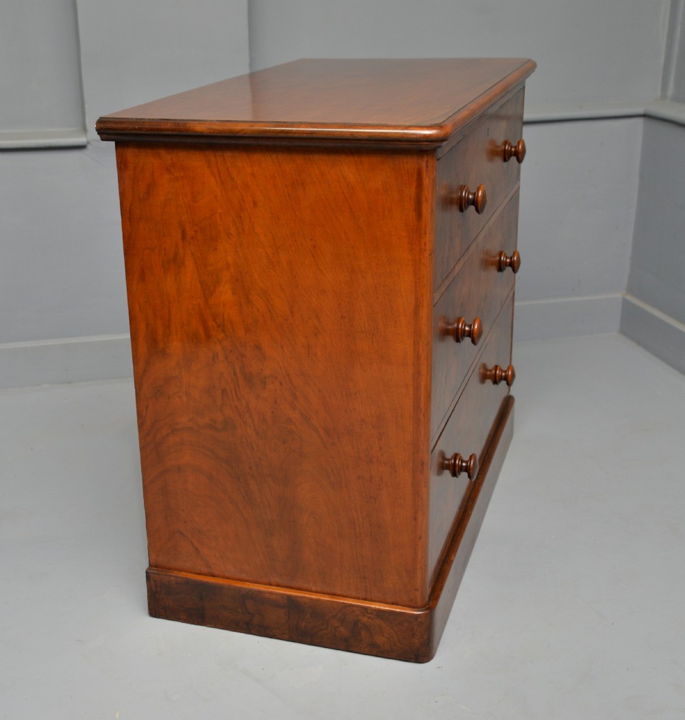 Handsome Victorian Burr Walnut Chest Of Drawers  View VII