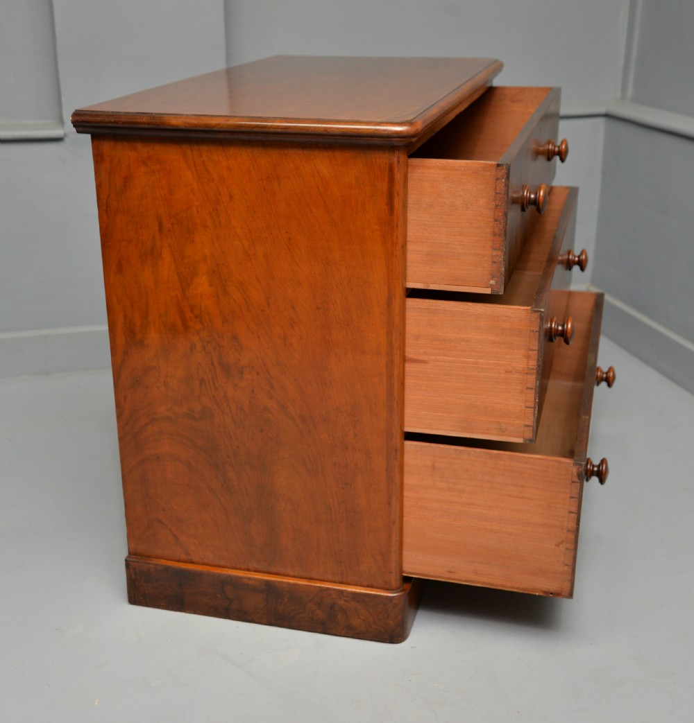 Handsome Victorian Burr Walnut Chest Of Drawers  View VIII