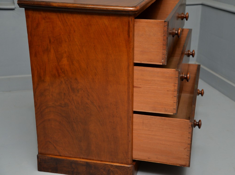 Handsome Victorian Burr Walnut Chest Of Drawers  View IX
