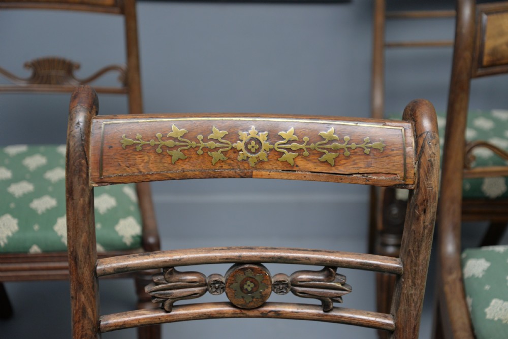 Harlequin Set Of Six Regency Rosewood And Mahogany Dining Chairs View VI