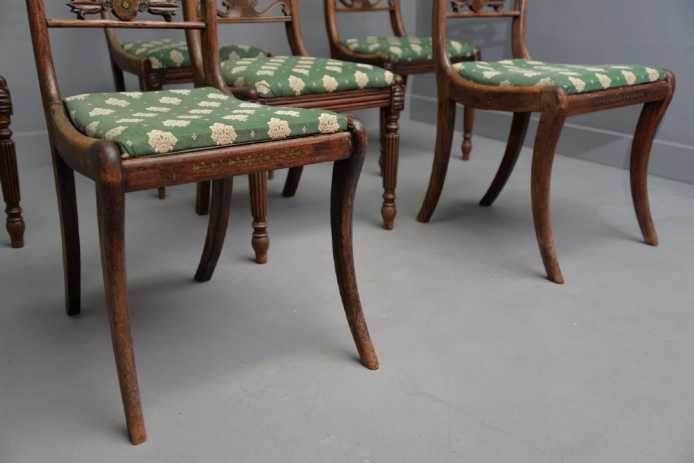 Harlequin Set Of Six Regency Rosewood And Mahogany Dining Chairs View VIII