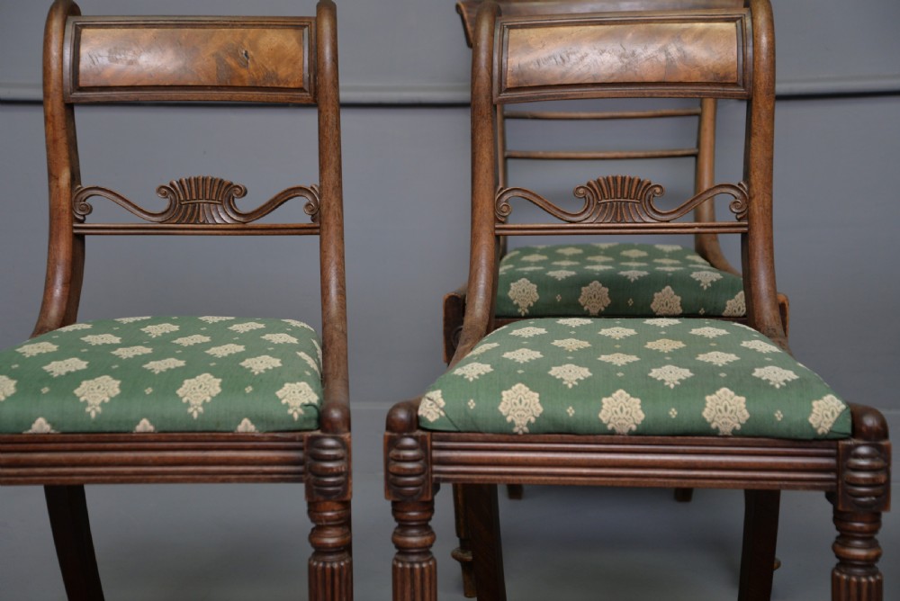 Harlequin Set Of Six Regency Rosewood And Mahogany Dining Chairs View XI