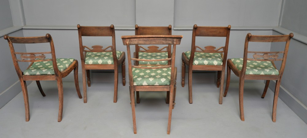 Harlequin Set Of Six Regency Rosewood And Mahogany Dining Chairs View XVII