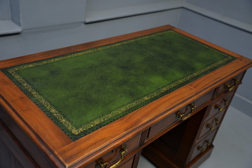 Victorian Solid Mahogany Pedestal Desk View XI