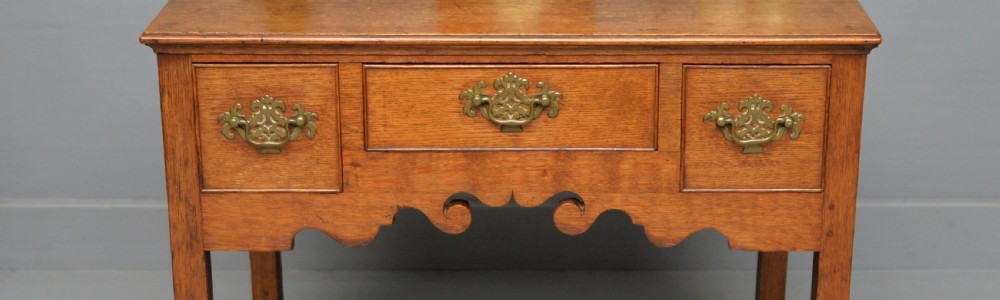 George III Georgian Solid Oak Lowboy Side Table View II