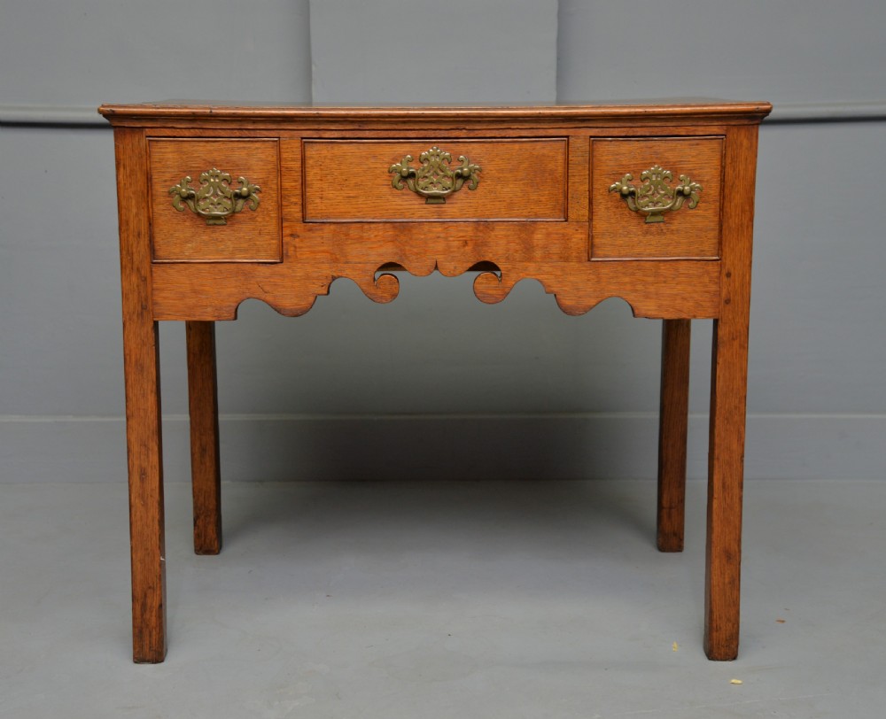 George III Georgian Solid Oak Lowboy Side Table View VIII