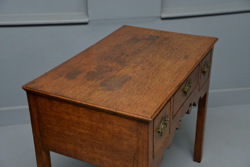 George III Georgian Solid Oak Lowboy Side Table View XIV