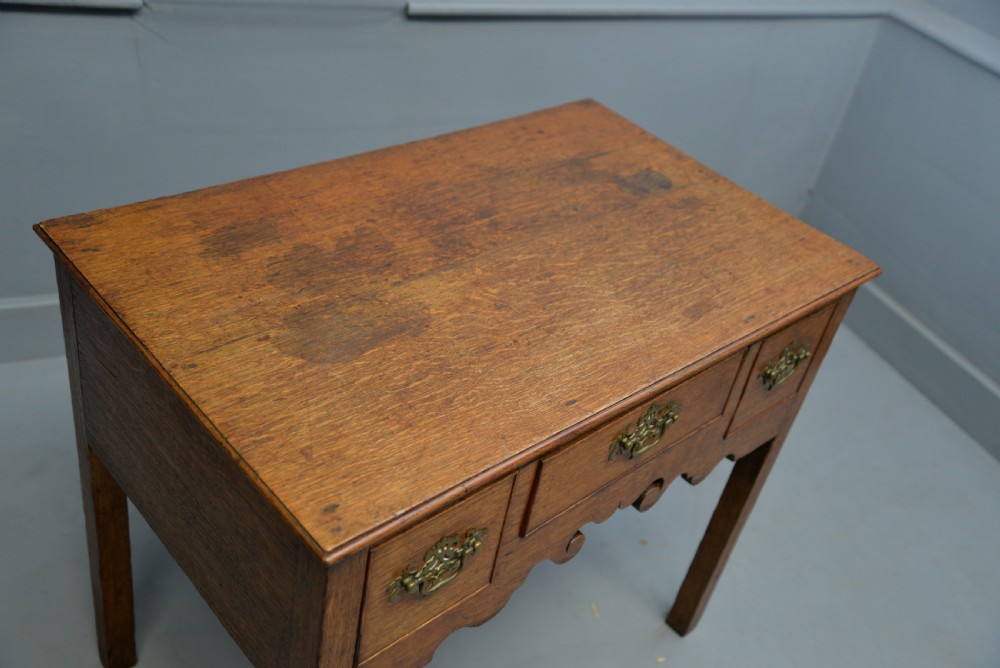 George III Georgian Solid Oak Lowboy Side Table View XVI