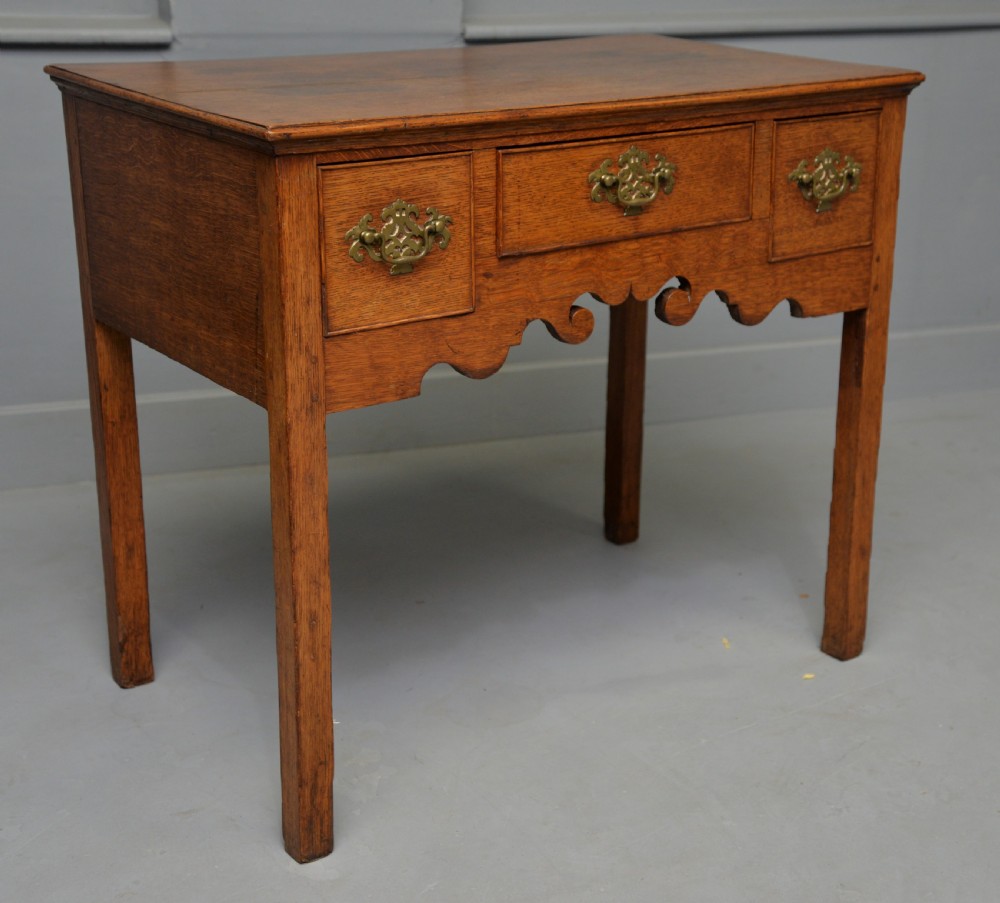 George III Georgian Solid Oak Lowboy Side Table View XVIII