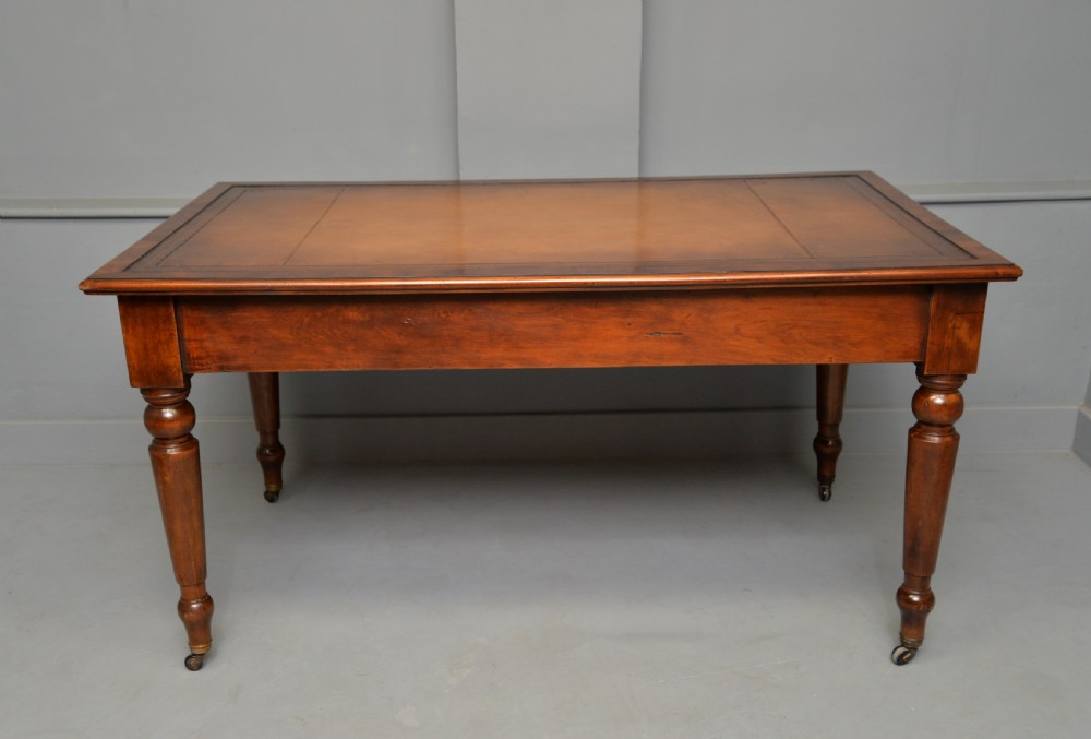 Victorian Mahogany Partners Writing Table Library Desk View XVI