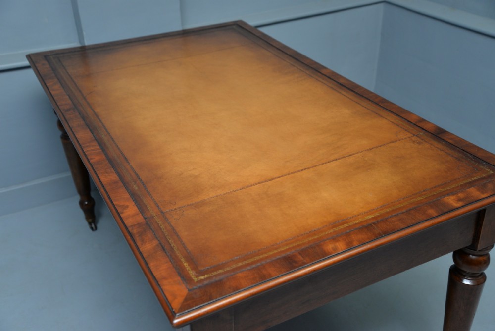 Victorian Mahogany Partners Writing Table Library Desk View XVII