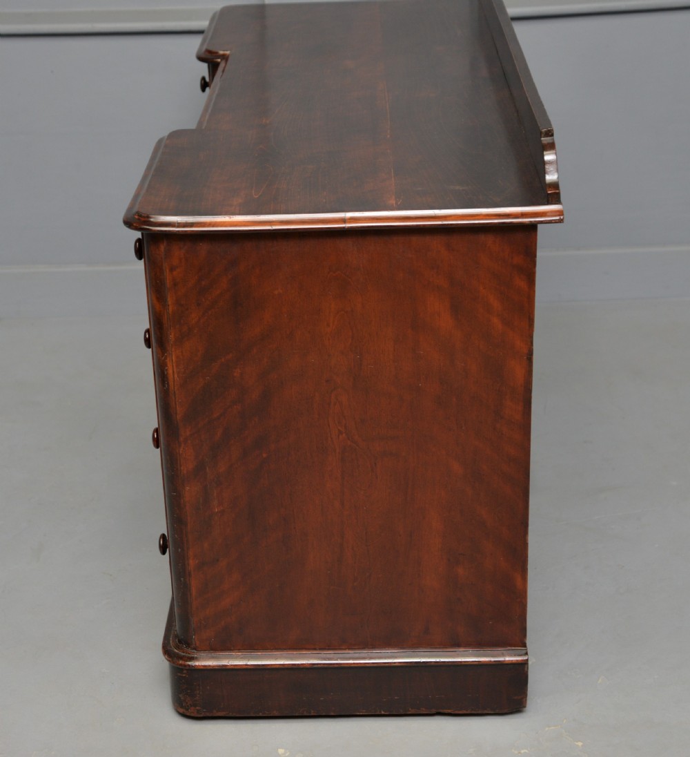 Victorian Plum Pudding Mahogany Pedestal Desk View XVI