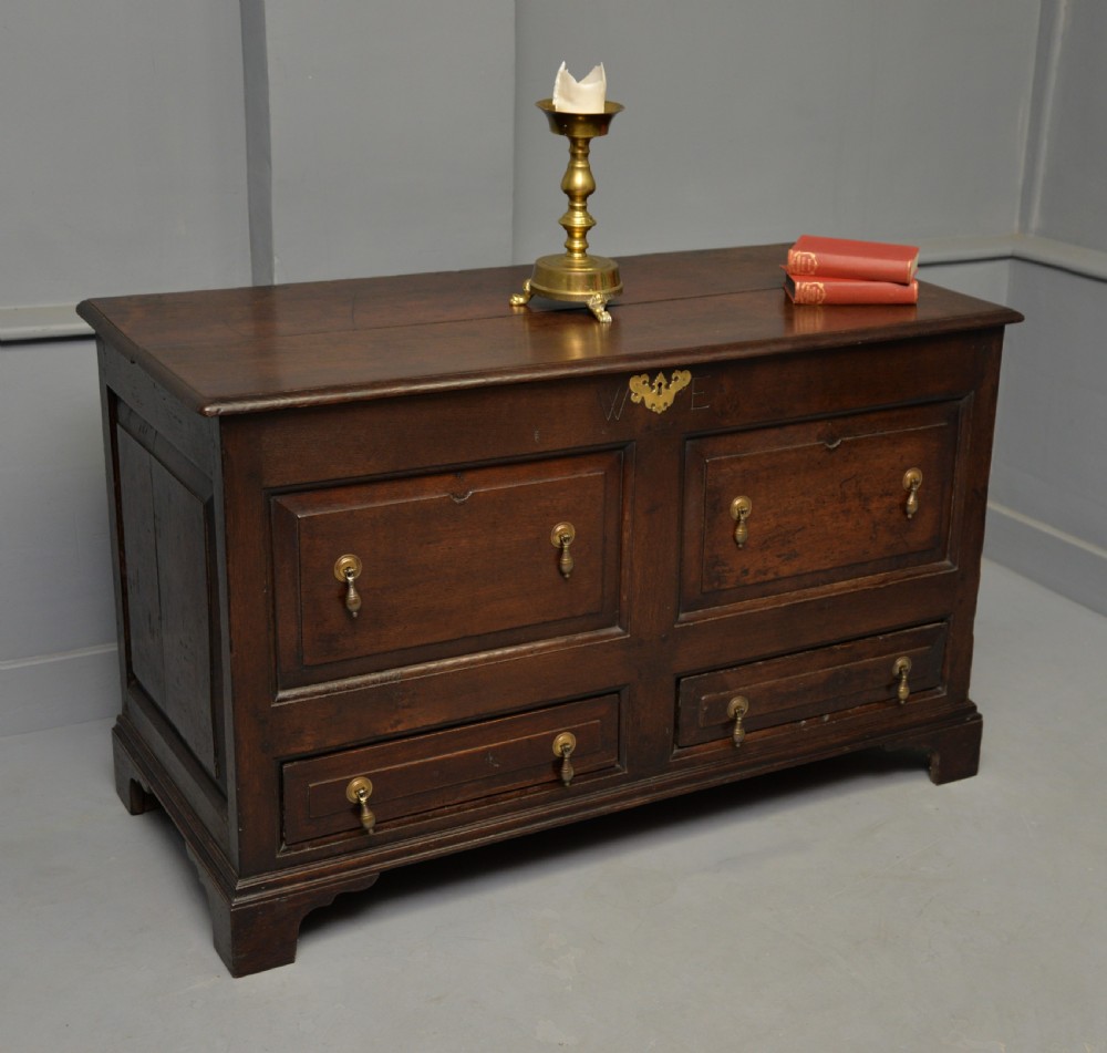 George II Oak Mule Chest Coffer 