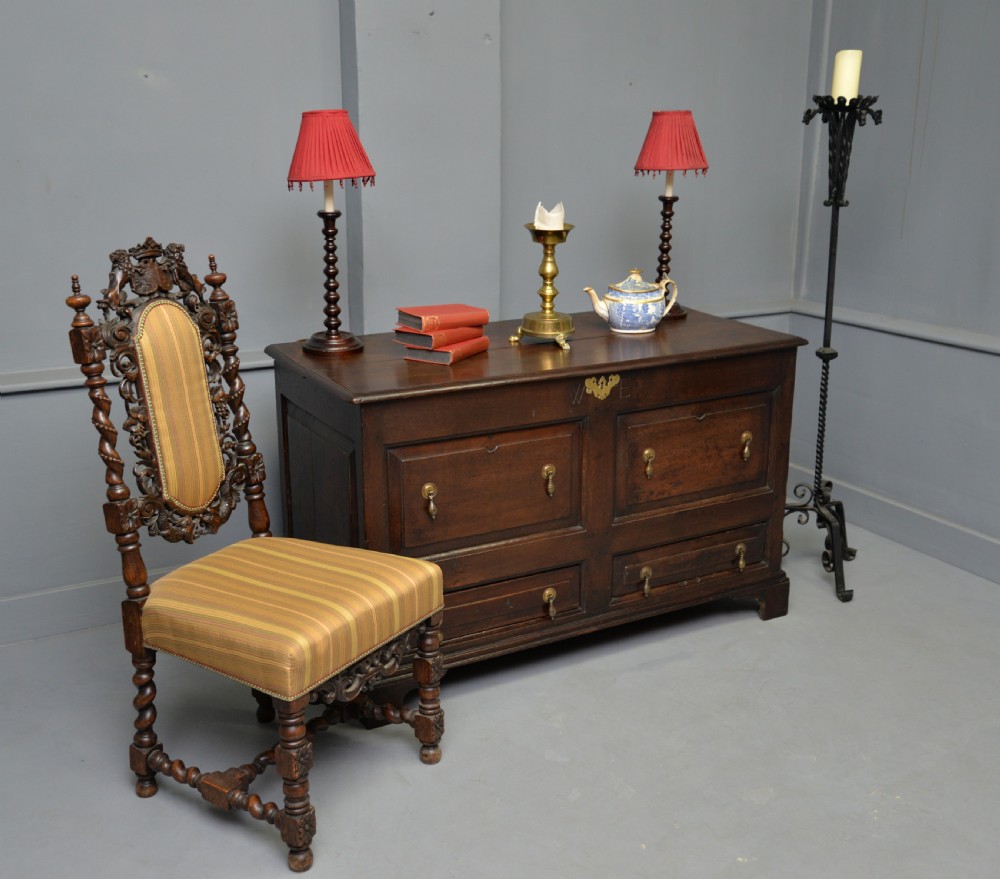 George II Oak Mule Chest Coffer  View VI