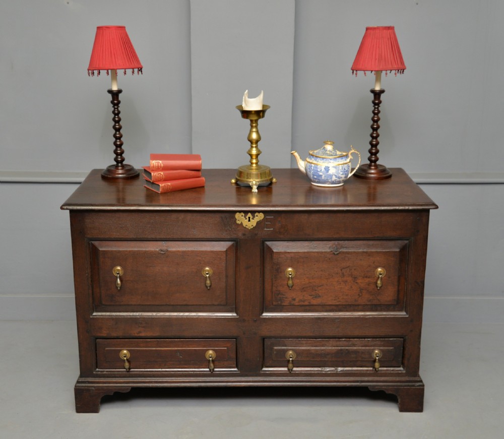 George II Oak Mule Chest Coffer  View VII