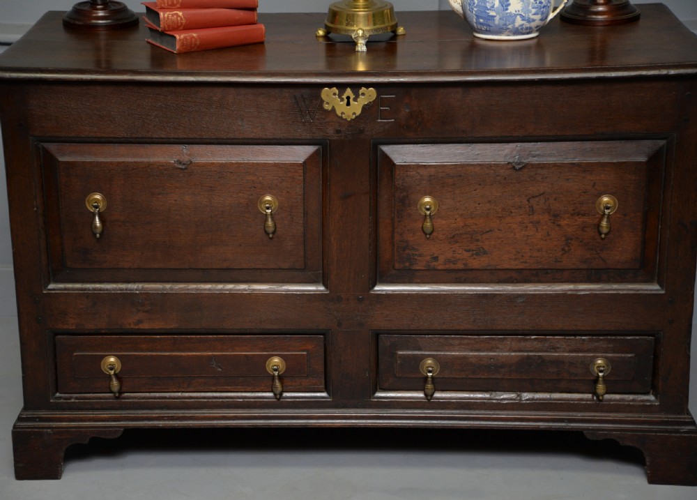 George II Oak Mule Chest Coffer  View VIII
