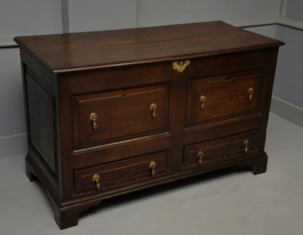 George II Oak Mule Chest Coffer  View XI