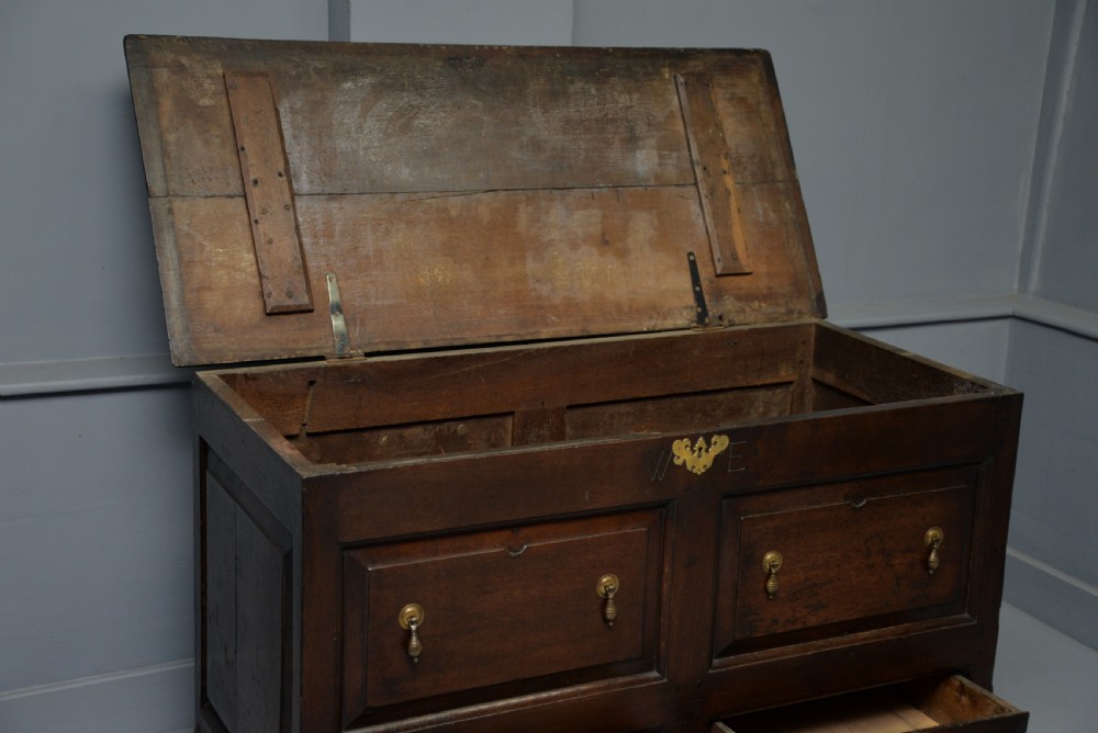 George II Oak Mule Chest Coffer  View XII