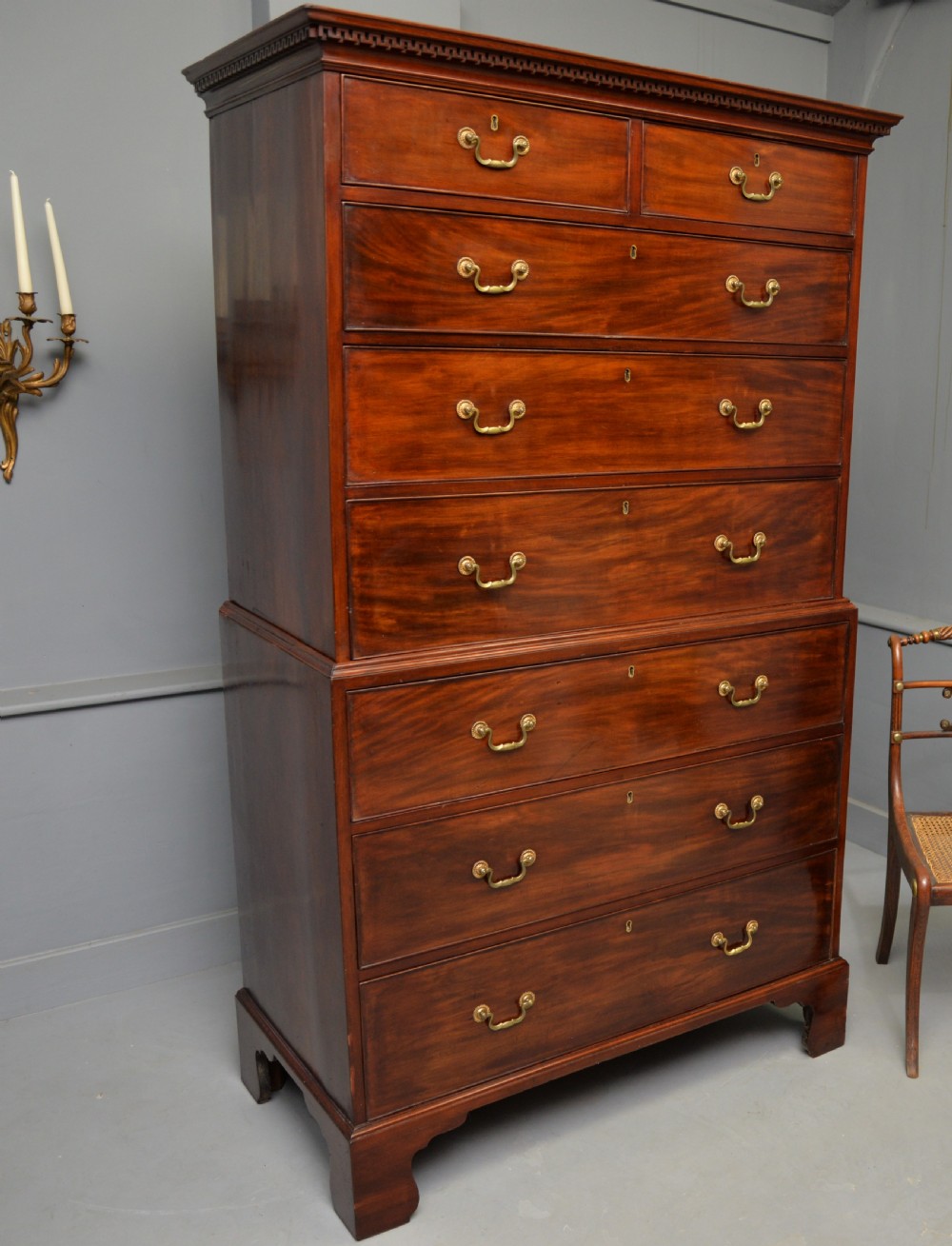 Georgian George III Mahogany Chest On Chest Tallboy View II
